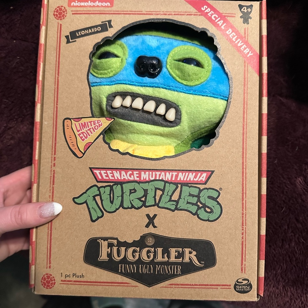 NWT Nickelodeon Teenage Mutant Ninja Turtles Fuggler Plush - Blue and Green